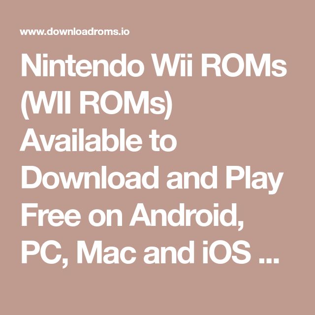 download and play wii games for free on mac